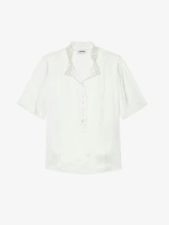 Zadig & Voltaire Topher Satin Top Flake 13 Zadig & Voltaire Topher Satin Top Flake -Zadig & Voltaire Clothing WWTO01960 FLAKE PACKSHOT 6763e3f91ddd1