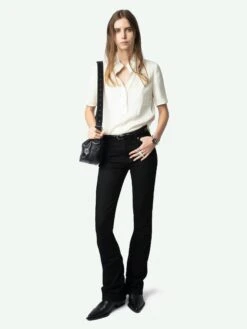 Zadig & Voltaire Topher Satin Top Flake