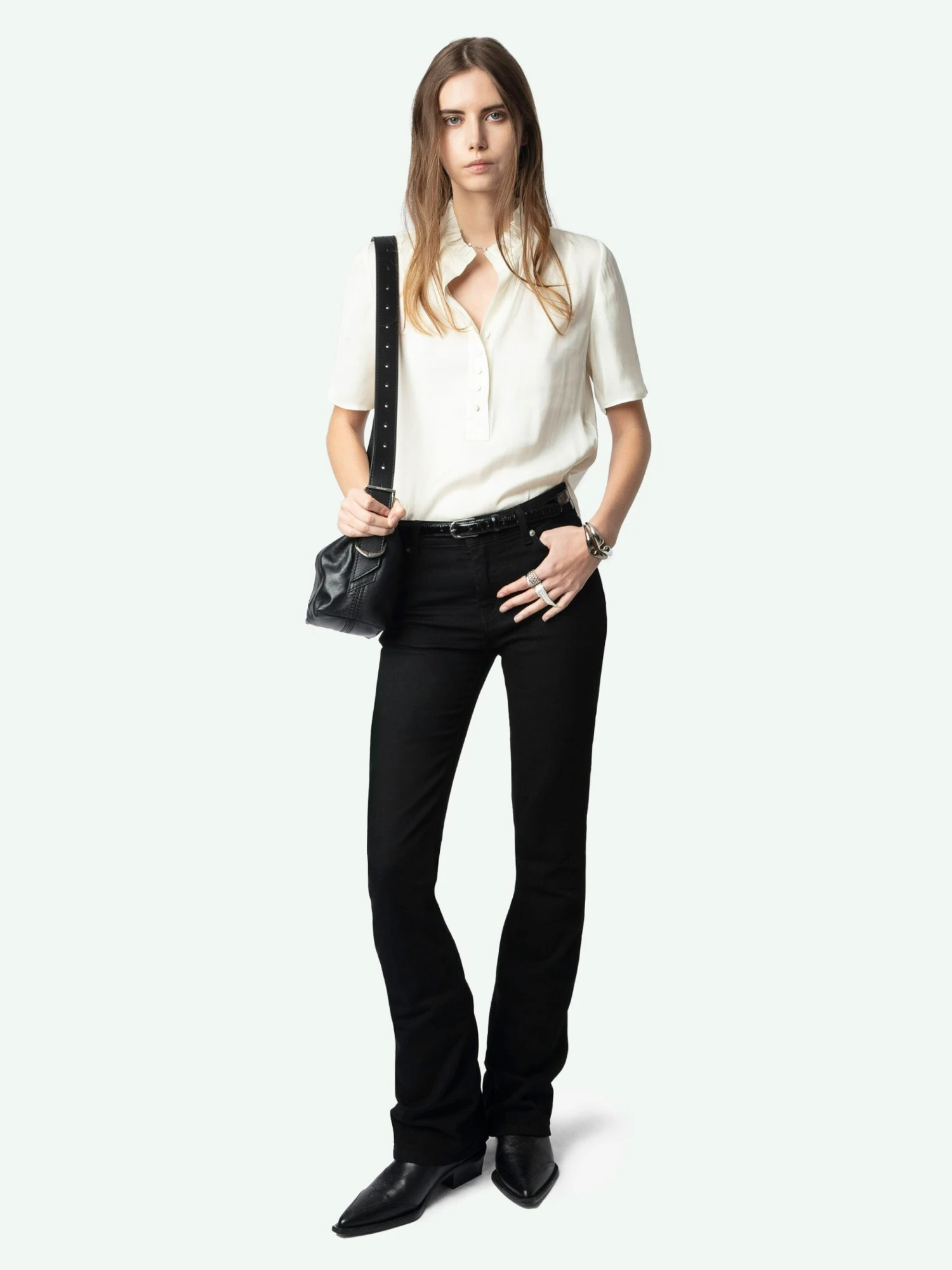 Zadig & Voltaire Topher Satin Top Flake 3 Zadig & Voltaire Topher Satin Top Flake