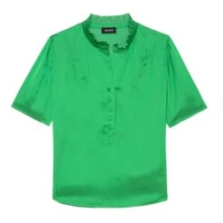 Zadig & Voltaire Topher Satin Top Gazon -Zadig & Voltaire Clothing WWTO01960 GAZON 67a11d89ce880