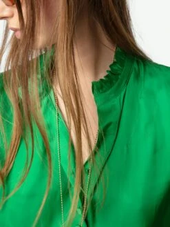 Zadig & Voltaire Topher Satin Top Gazon -Zadig & Voltaire Clothing WWTO01960 GAZON HOVER 67a11d713ad81