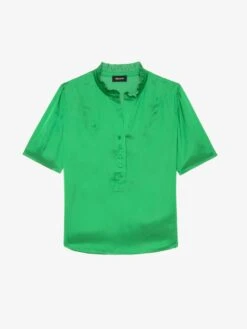 Zadig & Voltaire Topher Satin Top Gazon -Zadig & Voltaire Clothing WWTO01960 GAZON PACKSHOT 67a11d9177d60