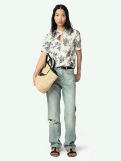 Zadig & Voltaire Topher Top Ecru -Zadig & Voltaire Clothing WWTO01980 ECRU ADDI 1 67b746d1189d6