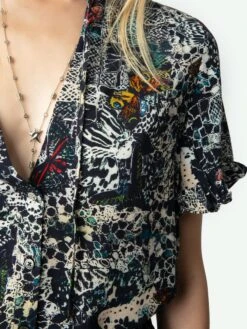 Zadig & Voltaire Tafiz Top Encre -Zadig & Voltaire Clothing WWTO01984 ENCRE HOVER 6728e57e7e71e