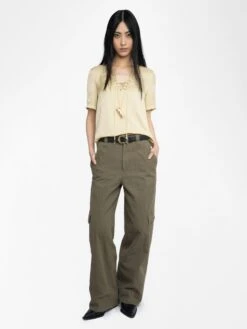 Zadig & Voltaire Terzo Satin Top Blond 13 Zadig & Voltaire Terzo Satin Top Blond -Zadig & Voltaire Clothing WWTO01999 BLOND ADDI 1 685d24b11cfed