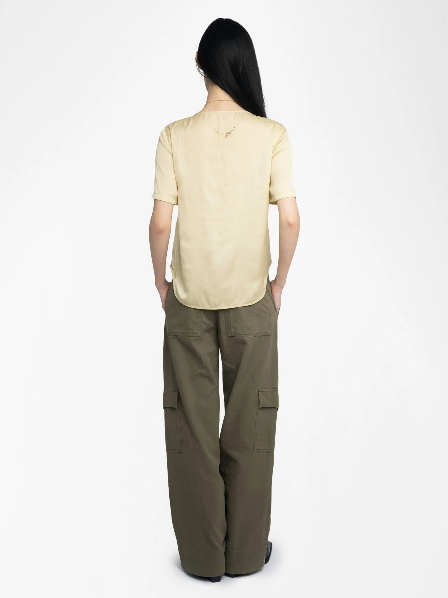 Zadig & Voltaire Terzo Satin Top Blond 5 Zadig & Voltaire Terzo Satin Top Blond - Image 3