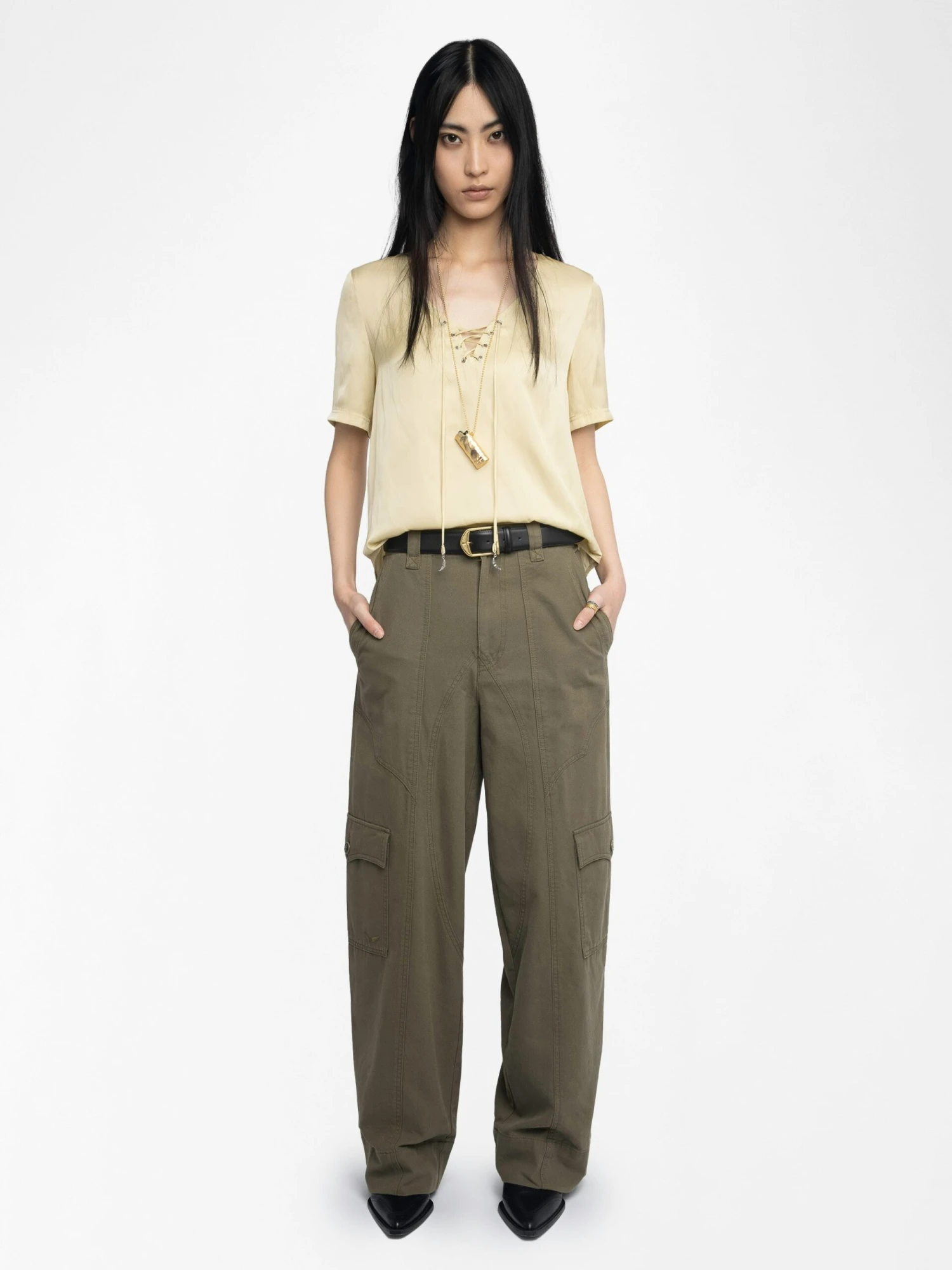 Zadig & Voltaire Terzo Satin Top Blond 3 Zadig & Voltaire Terzo Satin Top Blond