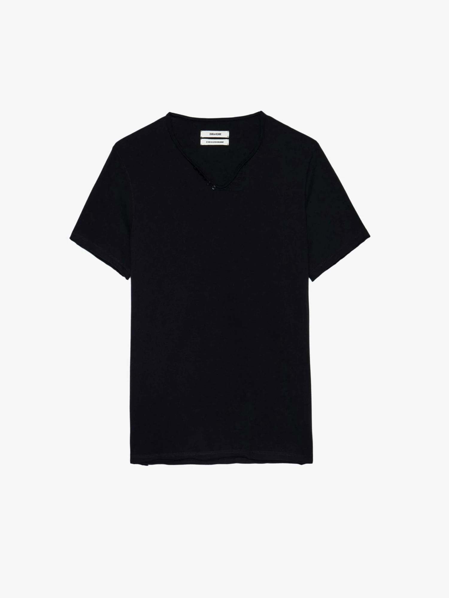 Zadig & Voltaire Monastir Henley T-shirt Black 7 Zadig & Voltaire Monastir Henley T-shirt Black - Image 5