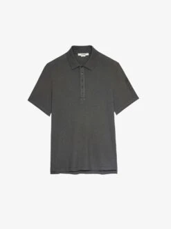 Zadig & Voltaire Dimitri Polo Shirt Carbone -Zadig & Voltaire Clothing jmts00592 carbone packshot