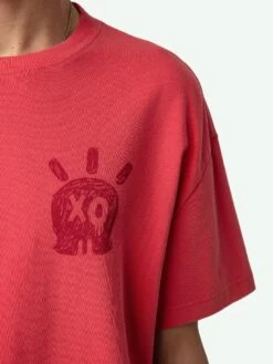 Zadig & Voltaire Teddy Skull T-shirt Poppy -Zadig & Voltaire Clothing jmts00630 poppy hover