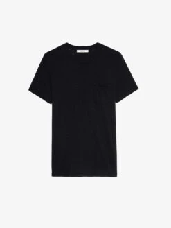 Zadig & Voltaire Stockholm T-shirt Black -Zadig & Voltaire Clothing jmts01708 black packshot