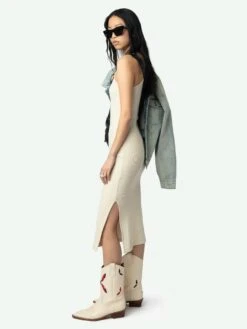 Zadig & Voltaire Astra Dress Ecru -Zadig & Voltaire Clothing jwdr01067 ecru addi 2
