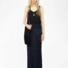 Zadig & Voltaire Giada Asymmetric Long Slit Skirt Encre -Zadig & Voltaire Clothing jwsk01010 encre shooting modifier 1