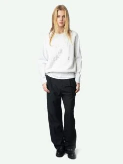Zadig & Voltaire UpperDiamanté Sweatshirt Gris Chine Clai -Zadig & Voltaire Clothing jwss01670 gris chine clai addi 1
