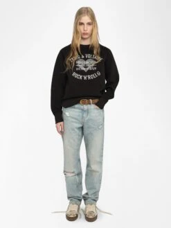Zadig & Voltaire Upper Sweatshirt Dark Chocolate -Zadig & Voltaire Clothing jwss01702 dark chocolate shooting