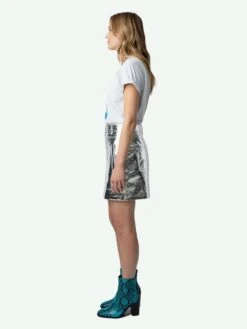Zadig & Voltaire Anya Photoprint T-shirt Gris Chine -Zadig & Voltaire Clothing jwts01655 gris chine addi 1