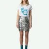Zadig & Voltaire Anya Photoprint T-shirt Gris Chine