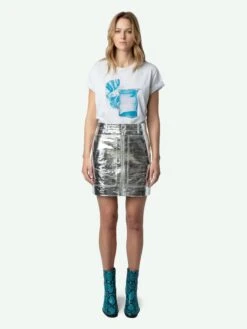 Zadig & Voltaire Anya Photoprint T-shirt Gris Chine