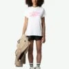Zadig & Voltaire Edwin Hearts T-shirt White 2 Zadig & Voltaire Edwin Hearts T-shirt White -Zadig & Voltaire Clothing jwts01665 blanc shooting