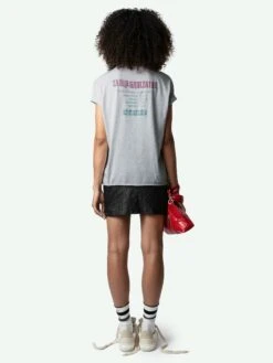 Zadig & Voltaire Tommer Concert T-shirt Gris Chine -Zadig & Voltaire Clothing jwts01678 gris chine back