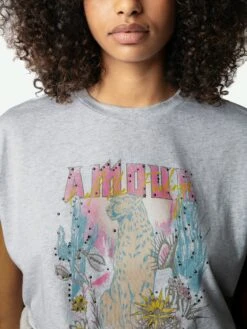 Zadig & Voltaire Tommer Concert T-shirt Gris Chine -Zadig & Voltaire Clothing jwts01678 gris chine hover