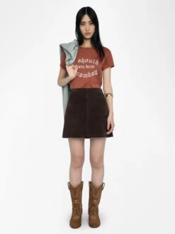 Zadig & Voltaire Walk T-shirt Burn 12 Zadig & Voltaire Walk T-shirt Burn -Zadig & Voltaire Clothing jwts02809 burn shooting