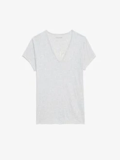 Zadig & Voltaire Story Fishnet T-shirt Gris Chine Clai -Zadig & Voltaire Clothing jwts02828 gris chine clai packshot