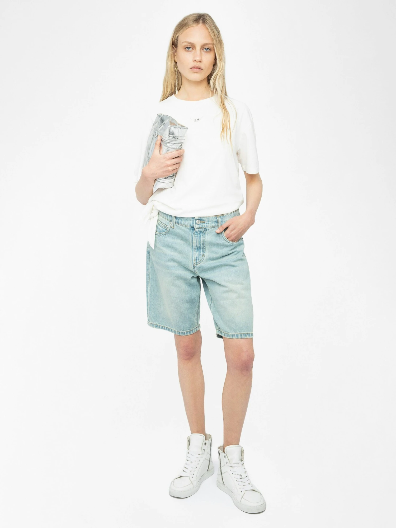 Zadig & Voltaire Edda Asymmetric T Shirt Judo 5 Zadig & Voltaire Edda Asymmetric T Shirt Judo - Image 3