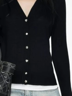 Zadig & Voltaire Jemma Wool Cardigan Black -Zadig & Voltaire Clothing kwca00579 black add2