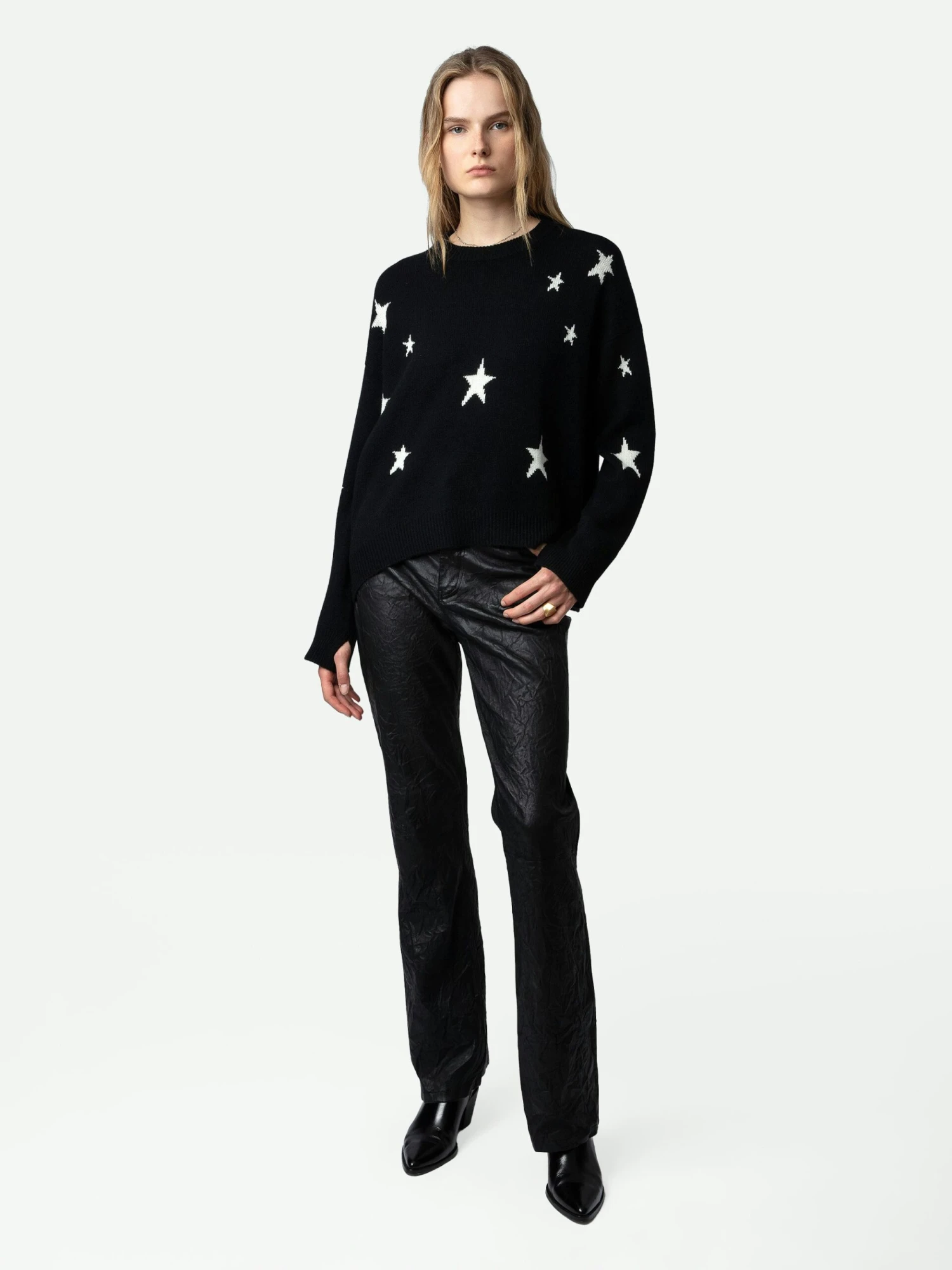 Zadig & Voltaire Markus Stars Cashmere Sweater Black 3 Zadig & Voltaire Markus Stars Cashmere Sweater Black