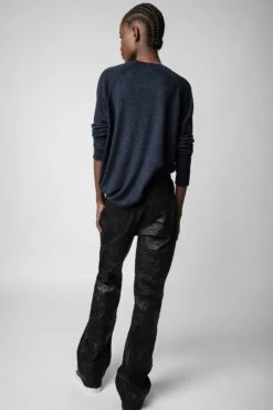 Zadig & Voltaire River Cashmere Sweater Encre -Zadig & Voltaire Clothing kwsw01311 encre 5