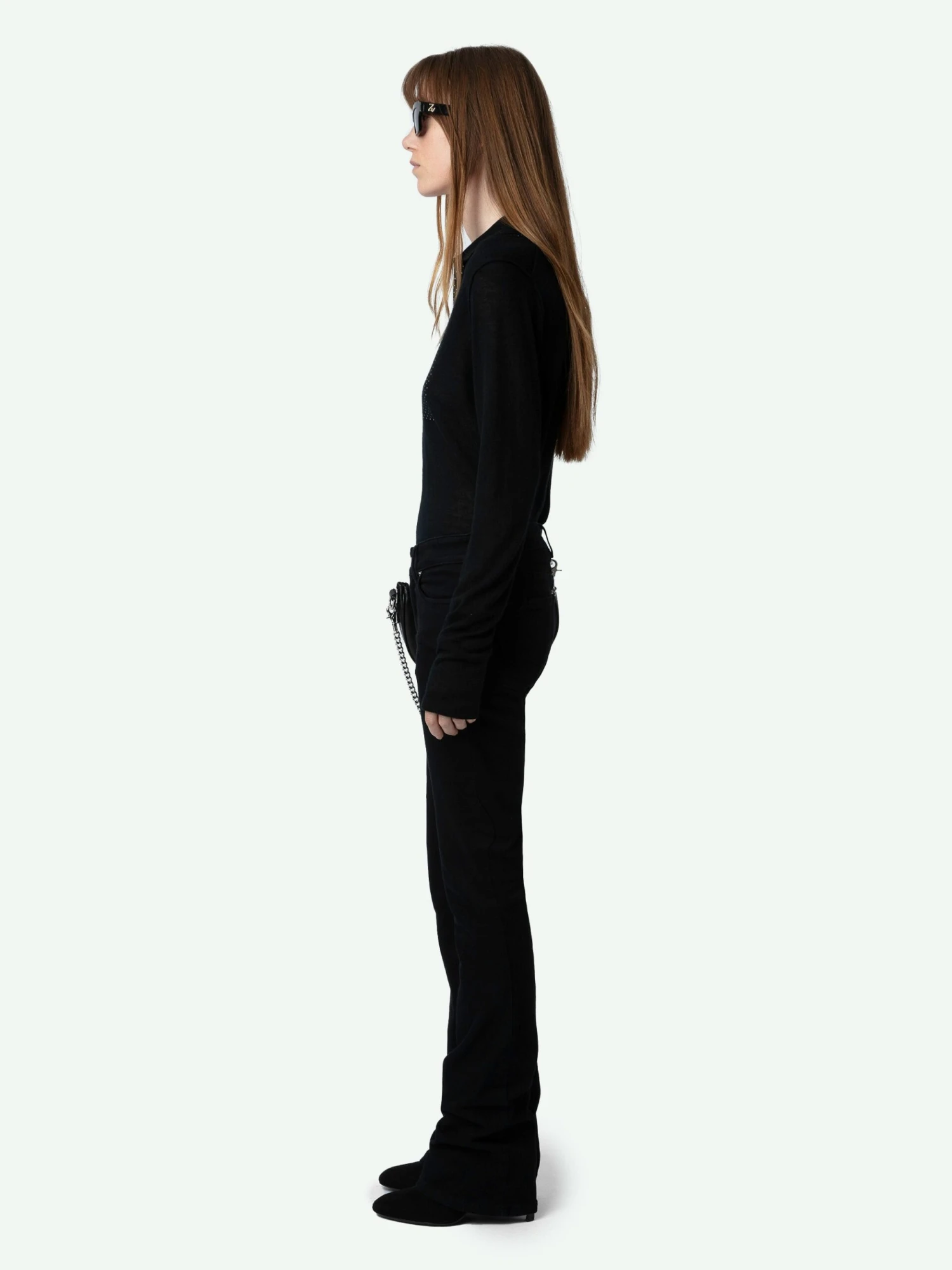Zadig & Voltaire Sally Diamante Cashmere Sweater Black 4 Zadig & Voltaire Sally Diamante Cashmere Sweater Black - Image 2