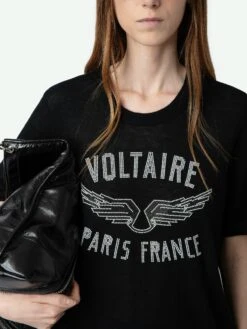 Zadig & Voltaire Ida Diamante Wings Cashmere Sweater Black -Zadig & Voltaire Clothing kwsw01676 noir hover zvus rocchino