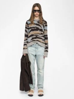 Zadig & Voltaire Malty Wool Sweater Dark Chocolate -Zadig & Voltaire Clothing kwsw02821 dark chocolate shooting