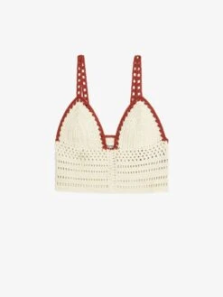 Zadig & Voltaire Taly Women's White Crochet Tank Top Judo -Zadig & Voltaire Clothing kwto01126 judo packshot 1