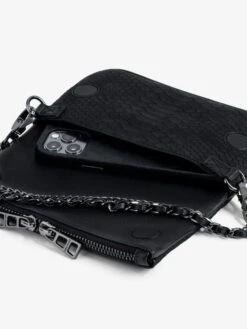 Zadig & Voltaire Nano Soft Savage Rock Clutch Black 15 Zadig & Voltaire Nano Soft Savage Rock Clutch Black -Zadig & Voltaire Clothing lwba02229 noir addi 3
