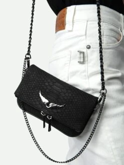 Zadig & Voltaire Nano Soft Savage Rock Clutch Black 19 Zadig & Voltaire Nano Soft Savage Rock Clutch Black -Zadig & Voltaire Clothing lwba02229 noir hover