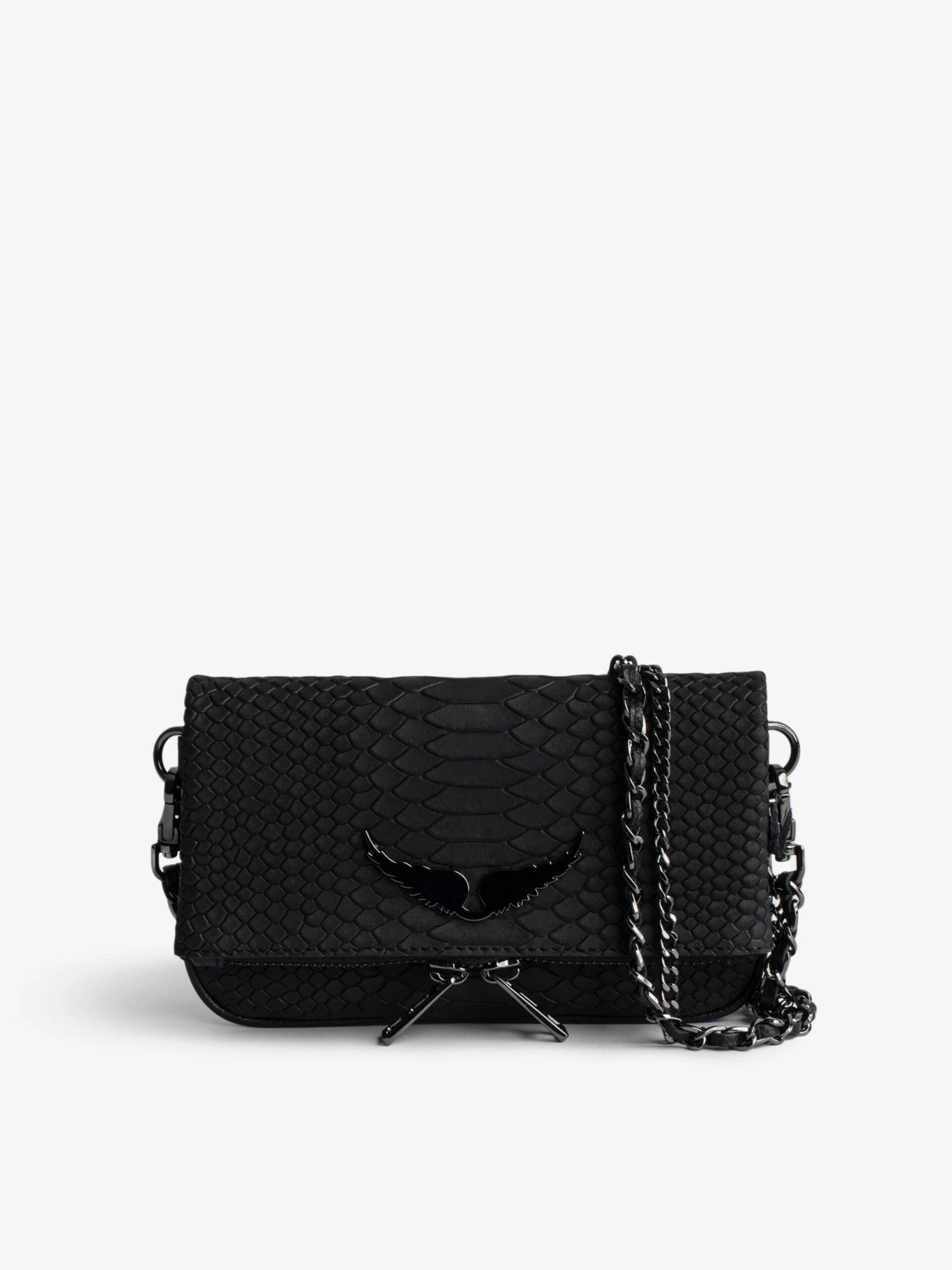 Zadig & Voltaire Nano Soft Savage Rock Clutch Black 3 Zadig & Voltaire Nano Soft Savage Rock Clutch Black
