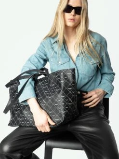Zadig & Voltaire Z Shopper XL Monogram Bag Noir -Zadig & Voltaire Clothing lwba03803 noir addi 4