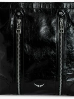 Zadig & Voltaire Sunny Hobo Vintage Patent Bag Noir -Zadig & Voltaire Clothing lwba03843 noir addi 5