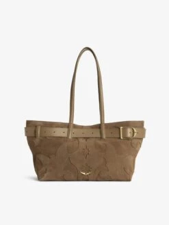 Zadig & Voltaire Jane Shopper Suede Bag Cognac