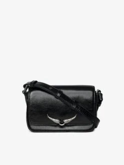 Zadig & Voltaire Le Zazi Vintage Patent Bag Black