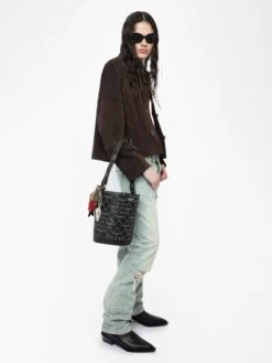 Zadig & Voltaire Z Bucket Monogram Bag Black -Zadig & Voltaire Clothing lwba04020 black addi 5 modifier