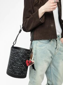 Zadig & Voltaire Z Bucket Monogram Bag Black -Zadig & Voltaire Clothing lwba04020 black hover modifier