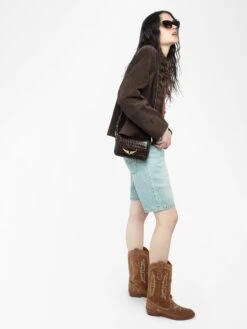 Zadig & Voltaire Le Zazi Croco Bag Wood -Zadig & Voltaire Clothing lwba04041 wood addi 4 modifier