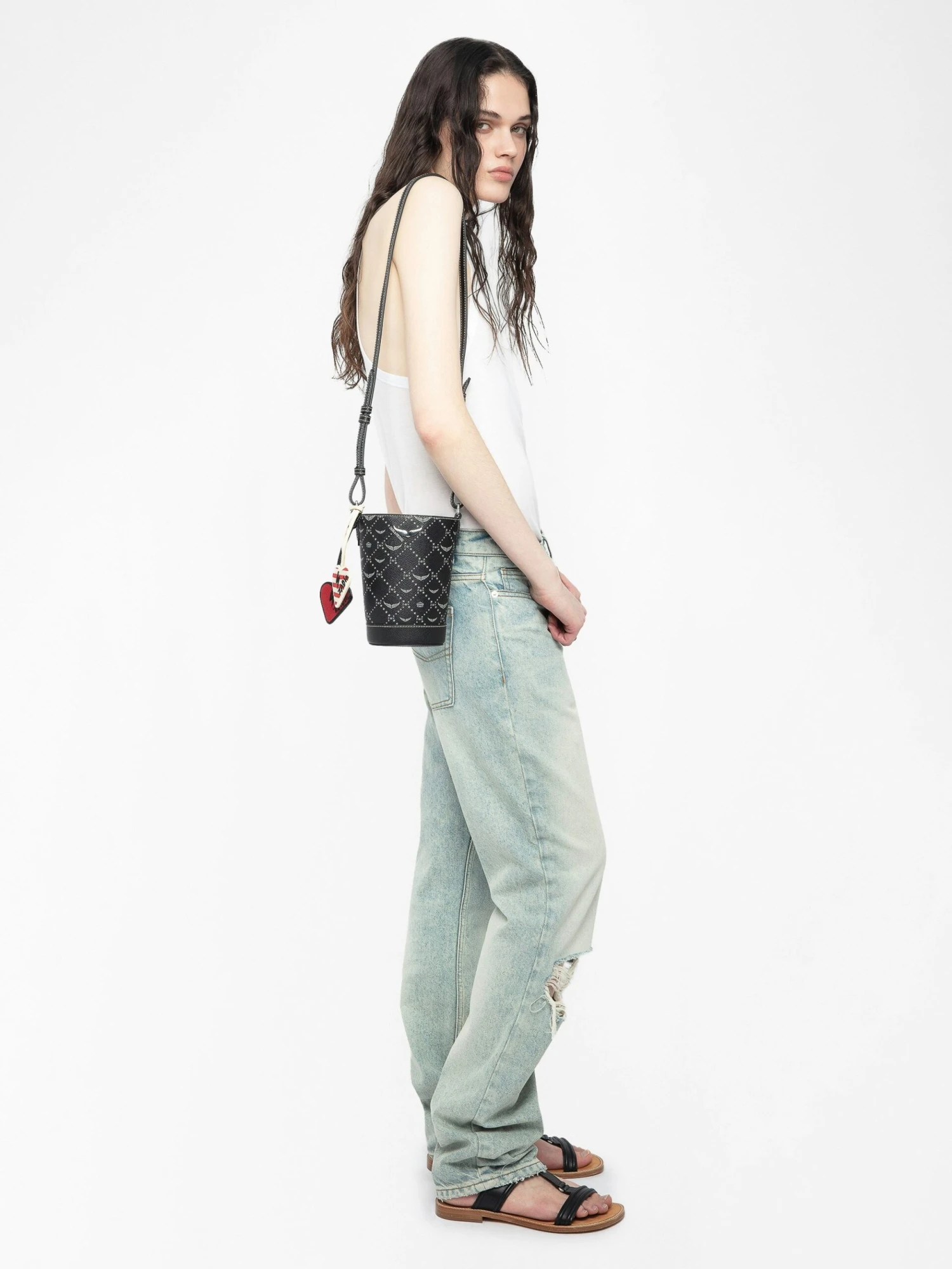 Zadig & Voltaire Z Bucket Nano Monogram Bag Black 8 Zadig & Voltaire Z Bucket Nano Monogram Bag Black - Image 6