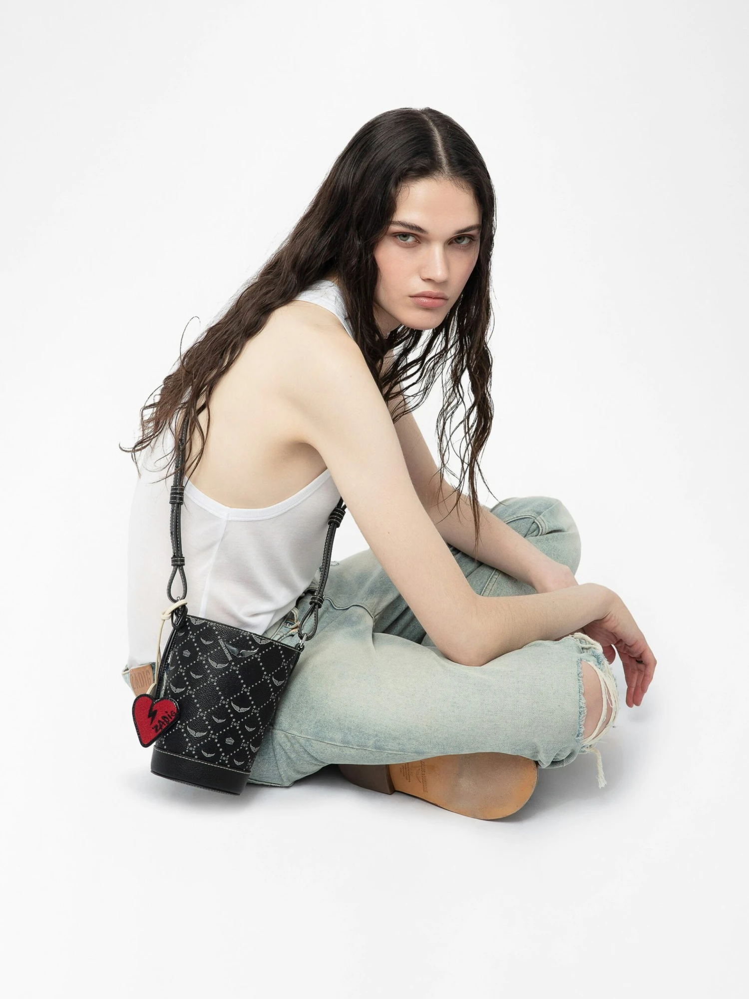 Zadig & Voltaire Z Bucket Nano Monogram Bag Black 9 Zadig & Voltaire Z Bucket Nano Monogram Bag Black - Image 7