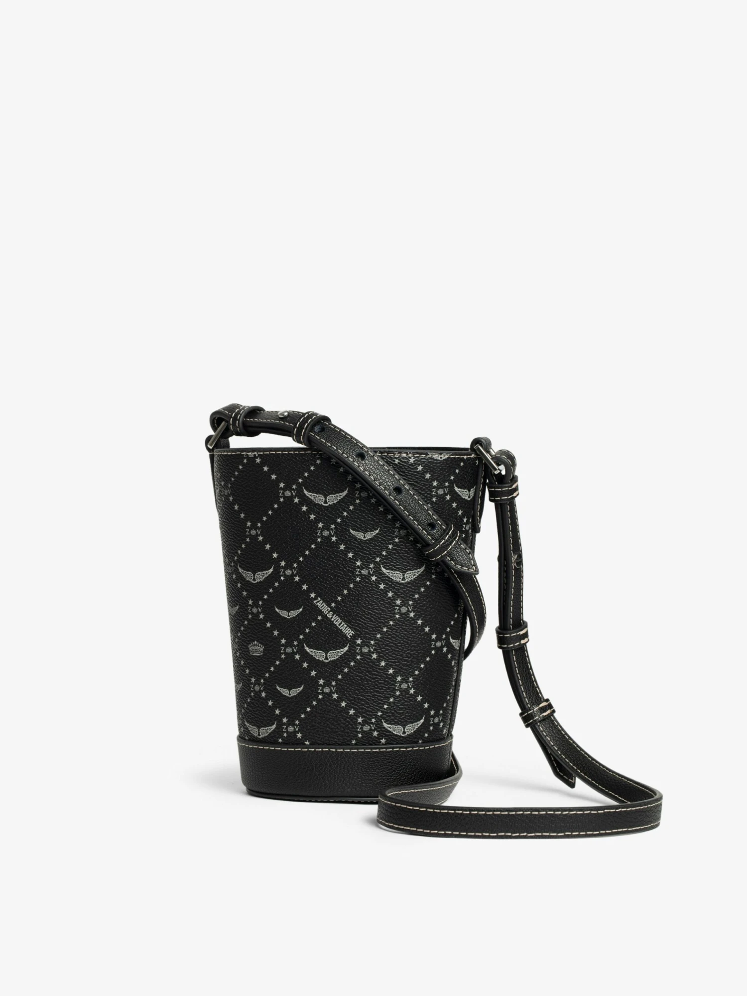 Zadig & Voltaire Z Bucket Nano Monogram Bag Black 4 Zadig & Voltaire Z Bucket Nano Monogram Bag Black - Image 2