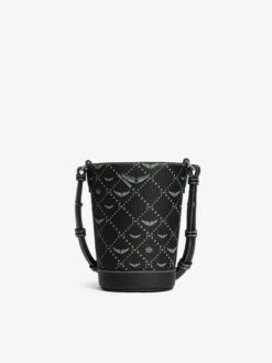 Zadig & Voltaire Z Bucket Nano Monogram Bag Black