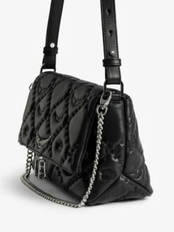 Zadig & Voltaire Rocky II Quilted Monogram Bag Black -Zadig & Voltaire Clothing lwba04058 black addi 1